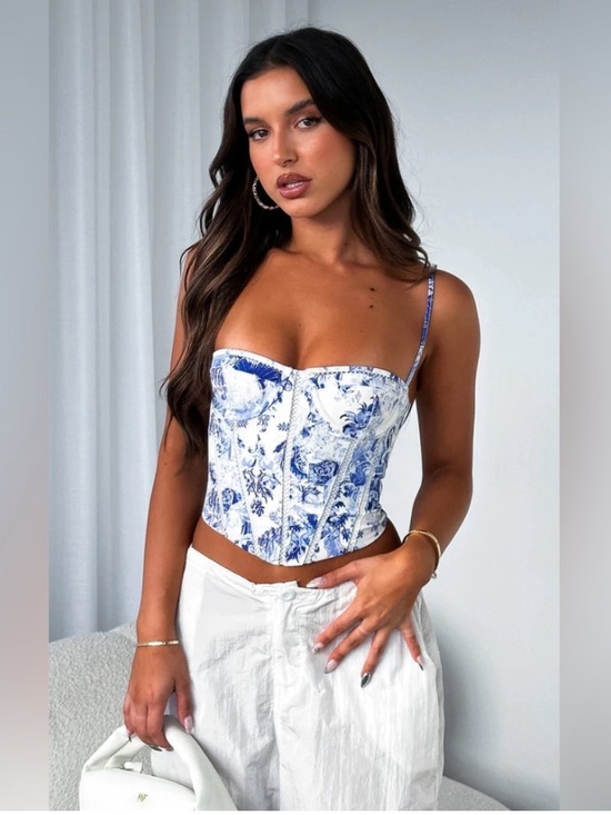 White Fox Boutique Tops - NWT White Fox Needed You Bustier Women’s Size X-Small In Blue Iris